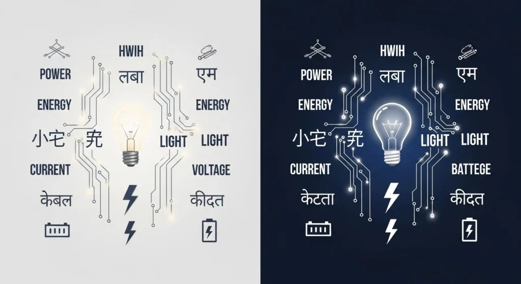 Common Words Related to Electricity in Different Languages
