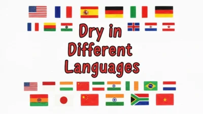 Dry in Different Languages