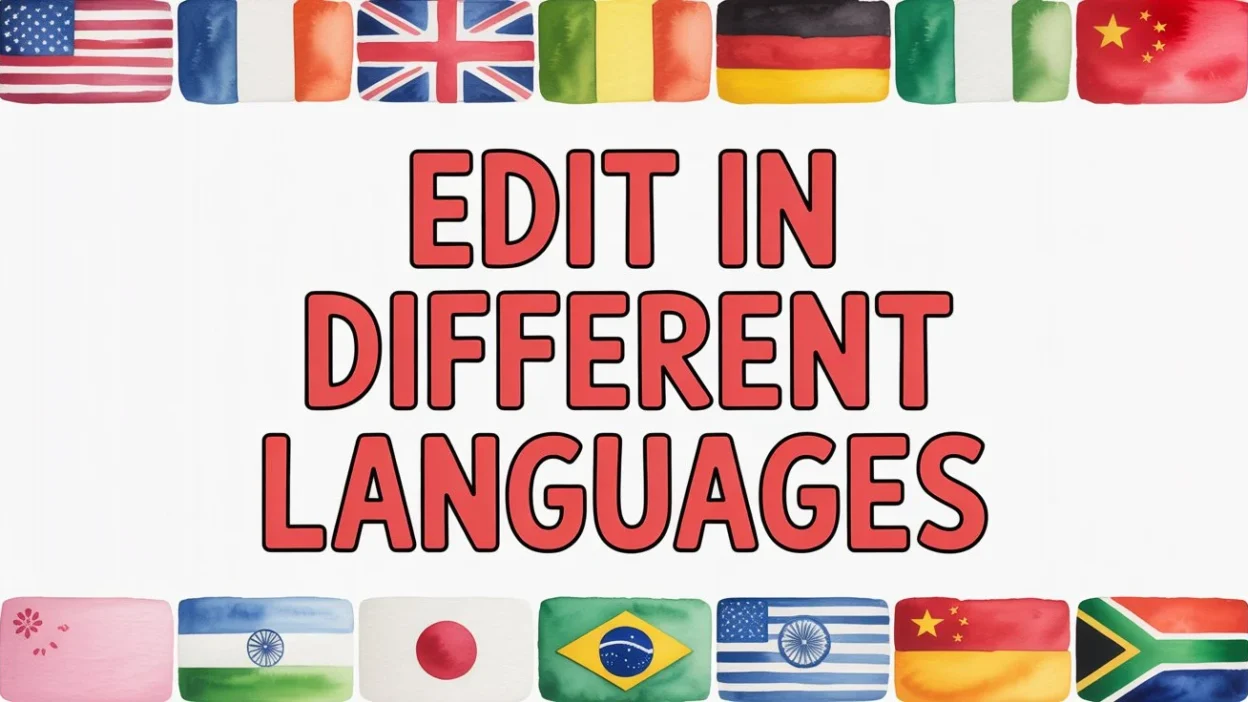 Edit in Different Languages