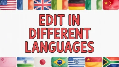 Edit in Different Languages