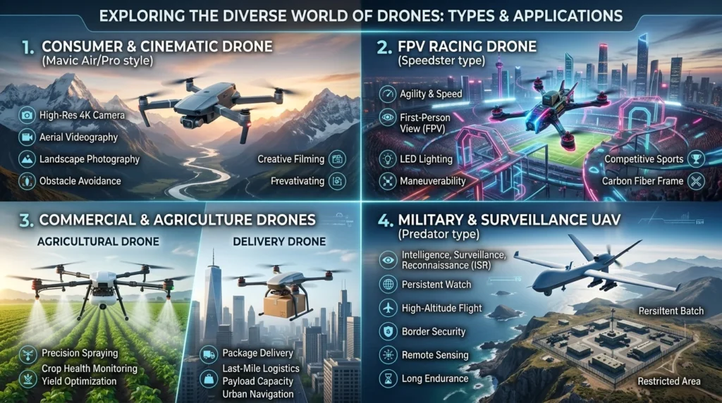 Types of Drones and Their Uses