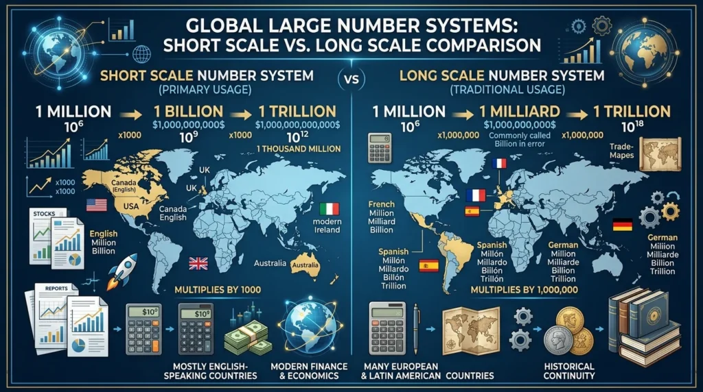 Short Scale vs Long Scale Number Systems