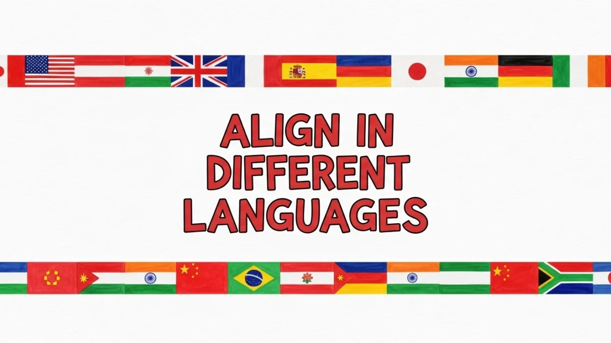 Align in Different Languages
