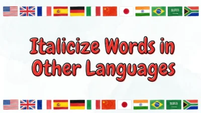 Italicize Words in Other Languages