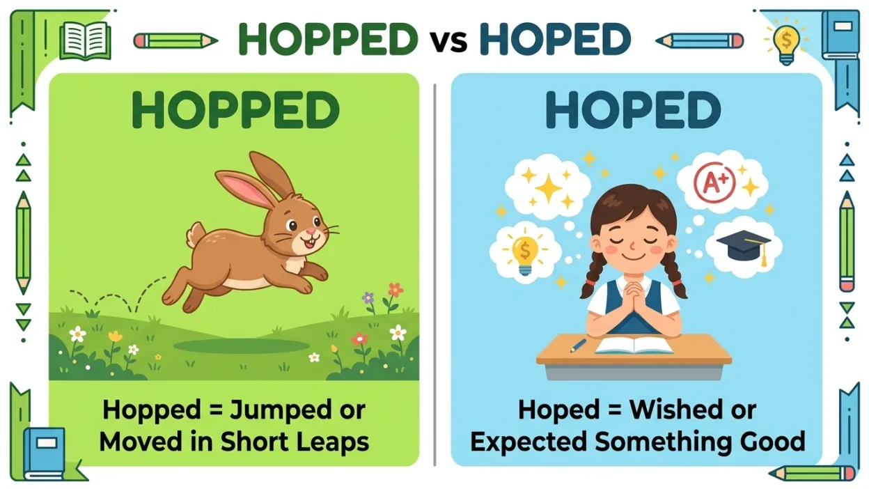Hopped vs Hoped